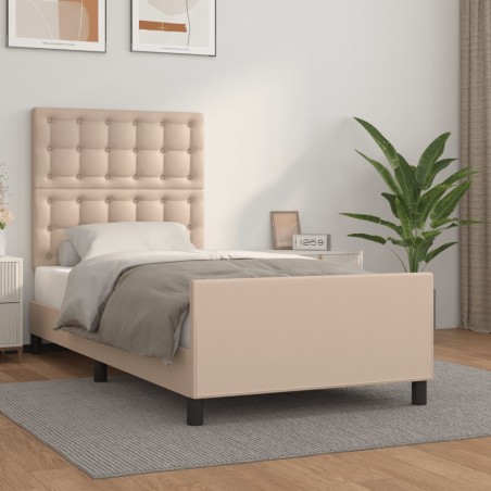 vidaXL Giroletto con Testiera Cappuccino 100x200 cm in Similpelle
