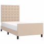 vidaXL Giroletto con Testiera Cappuccino 100x200 cm in Similpelle vidaXL Giroletto con Testiera Cappuccino 100x200 cm in Similpelle