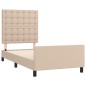 vidaXL Giroletto con Testiera Cappuccino 100x200 cm in Similpelle vidaXL Giroletto con Testiera Cappuccino 100x200 cm in Similpelle