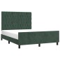 vidaXL Giroletto senza Materasso Verde Scuro 140x200 cm in Velluto vidaXL Giroletto senza Materasso Verde Scuro 140x200 cm in Velluto