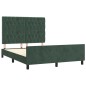 vidaXL Giroletto senza Materasso Verde Scuro 140x200 cm in Velluto vidaXL Giroletto senza Materasso Verde Scuro 140x200 cm in Velluto