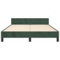 vidaXL Giroletto senza Materasso Verde Scuro 140x200 cm in Velluto vidaXL Giroletto senza Materasso Verde Scuro 140x200 cm in Velluto