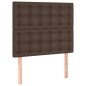 vidaXL Giroletto a Molle con Materasso Marrone 90x200 cm in Similpelle