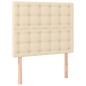 vidaXL Giroletto a Molle con Materasso Crema 90x190 cm in Tessuto