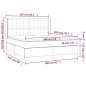 vidaXL Giroletto a Molle con Materasso Blu 160x200 cm in Tessuto