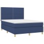 vidaXL Letto a Molle con Materasso e LED Blu 140x200 cm in Tessuto vidaXL Letto a Molle con Materasso e LED Blu 140x200 cm in Tessuto