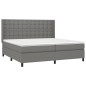 vidaXL Letto a Molle Materasso e LED Grigio Scuro 200x200cm in Tessuto vidaXL Letto a Molle Materasso e LED Grigio Scuro 200x200cm in Tessuto