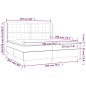 vidaXL Giroletto Molle con Materasso e LED Marrone 200x200 cm vidaXL Giroletto Molle con Materasso e LED Marrone 200x200 cm
