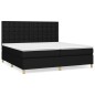 vidaXL Giroletto a Molle con Materasso Nero 200x200 cm in Tessuto