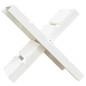 Portaceppi Bianco 47x39,5x48 cm in Legno Massello di Pino