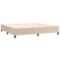 vidaXL Giroletto a Molle con Materasso Cappuccino 200x200cm Similpelle