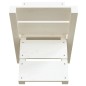 Portaceppi Bianco 47x39,5x48 cm in Legno Massello di Pino