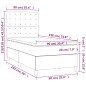 vidaXL Giroletto a Molle con Materasso Crema 90x190 cm in Tessuto