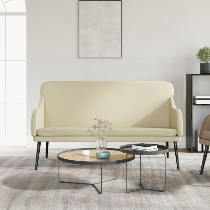 Panca Crema 110x76x80 cm in Similpelle Panca Crema 110x76x80 cm in Similpelle