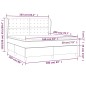 vidaXL Giroletto a Molle con Materasso Tortora 160x200 cm in Tessuto
