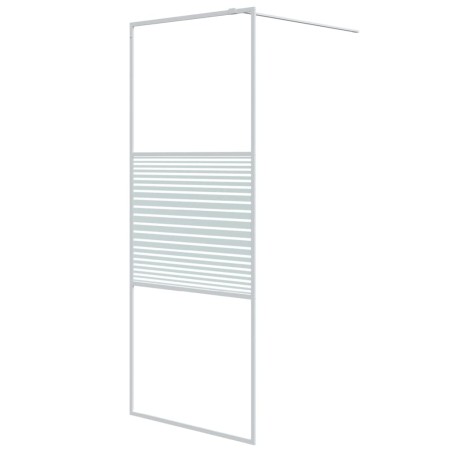 vidaXL Parete Doccia Walk in Bianca 80x195 cm Vetro Trasparente ESG