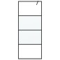 vidaXL Parete Doccia Walk in Nera 80x195 cm Vetro Semi Smerigliato ESG vidaXL Parete Doccia Walk in Nera 80x195 cm Vetro Semi Smerigliato ESG