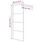 vidaXL Parete Doccia Walk in Nera 80x195 cm Vetro Semi Smerigliato ESG vidaXL Parete Doccia Walk in Nera 80x195 cm Vetro Semi Smerigliato ESG