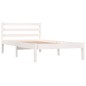 vidaXL Giroletto Bianco in Legno Massello di Pino 90x190 cm Single vidaXL Giroletto Bianco in Legno Massello di Pino 90x190 cm Single
