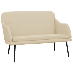 vidaXL Panca Crema 110x76x80 cm in Tessuto