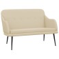 vidaXL Panca Crema 110x76x80 cm in Tessuto