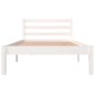 vidaXL Giroletto Bianco in Legno Massello di Pino 90x190 cm Single vidaXL Giroletto Bianco in Legno Massello di Pino 90x190 cm Single