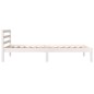 vidaXL Giroletto Bianco in Legno Massello di Pino 90x190 cm Single vidaXL Giroletto Bianco in Legno Massello di Pino 90x190 cm Single