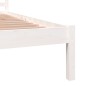 vidaXL Giroletto Bianco in Legno Massello di Pino 90x190 cm Single vidaXL Giroletto Bianco in Legno Massello di Pino 90x190 cm Single
