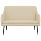 vidaXL Panca Crema 110x76x80 cm in Tessuto