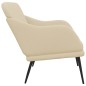 vidaXL Panca Crema 110x76x80 cm in Tessuto