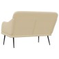 vidaXL Panca Crema 110x76x80 cm in Tessuto