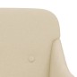 vidaXL Panca Crema 110x76x80 cm in Tessuto