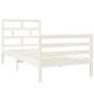 vidaXL Giroletto Bianco 90x190 cm Single in Legno Massello vidaXL Giroletto Bianco 90x190 cm Single in Legno Massello