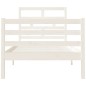 vidaXL Giroletto Bianco 90x190 cm Single in Legno Massello vidaXL Giroletto Bianco 90x190 cm Single in Legno Massello