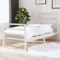 vidaXL Giroletto Bianco in Legno Massello di Pino 90x190 cm Single vidaXL Giroletto Bianco in Legno Massello di Pino 90x190 cm Single