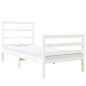 vidaXL Giroletto Bianco in Legno Massello di Pino 90x190 cm Single vidaXL Giroletto Bianco in Legno Massello di Pino 90x190 cm Single