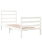 vidaXL Giroletto Bianco in Legno Massello di Pino 90x190 cm Single vidaXL Giroletto Bianco in Legno Massello di Pino 90x190 cm Single