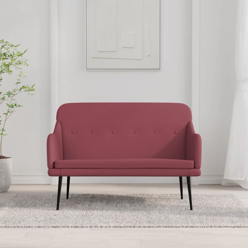 Panca Rosso Vino 110x76x80 cm in Tessuto Panca Rosso Vino 110x76x80 cm in Tessuto