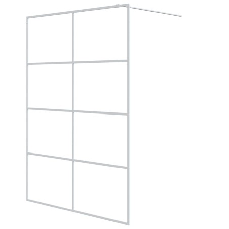 vidaXL Parete Doccia Walk in Bianca 140x195 cm Vetro Trasparente ESG