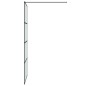 vidaXL Parete Doccia Walk in Nera 90x195 cm Vetro Smerigliato ESG vidaXL Parete Doccia Walk in Nera 90x195 cm Vetro Smerigliato ESG