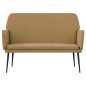 Panca Marrone 108x79x79 cm in Velluto