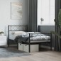 vidaXL Giroletto con Testiera e Pediera Metallo Nero 107x203 cm vidaXL Giroletto con Testiera e Pediera Metallo Nero 107x203 cm