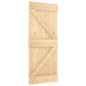 vidaXL Porta Scorrevole con Set Hardware 85x210 cm Legno Massello Pino vidaXL Porta Scorrevole con Set Hardware 85x210 cm Legno Massello Pino
