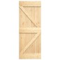 vidaXL Porta Scorrevole con Set Hardware 85x210 cm Legno Massello Pino vidaXL Porta Scorrevole con Set Hardware 85x210 cm Legno Massello Pino