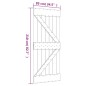 vidaXL Porta Scorrevole con Set Hardware 85x210 cm Legno Massello Pino vidaXL Porta Scorrevole con Set Hardware 85x210 cm Legno Massello Pino