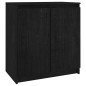 vidaXL Credenza Nera 60x36x65 cm in Legno Massello di Pino vidaXL Credenza Nera 60x36x65 cm in Legno Massello di Pino