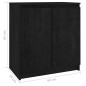 vidaXL Credenza Nera 60x36x65 cm in Legno Massello di Pino vidaXL Credenza Nera 60x36x65 cm in Legno Massello di Pino
