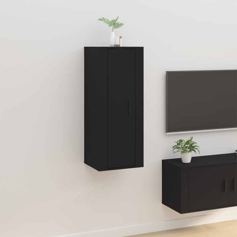 Mobile Porta TV a Parete Nero 40x34,5x100 cm Mobile Porta TV a Parete Nero 40x34,5x100 cm