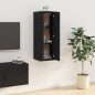 Mobile Porta TV a Parete Nero 40x34,5x100 cm Mobile Porta TV a Parete Nero 40x34,5x100 cm