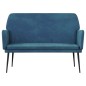 Panca Blu 108x79x79 cm in Velluto